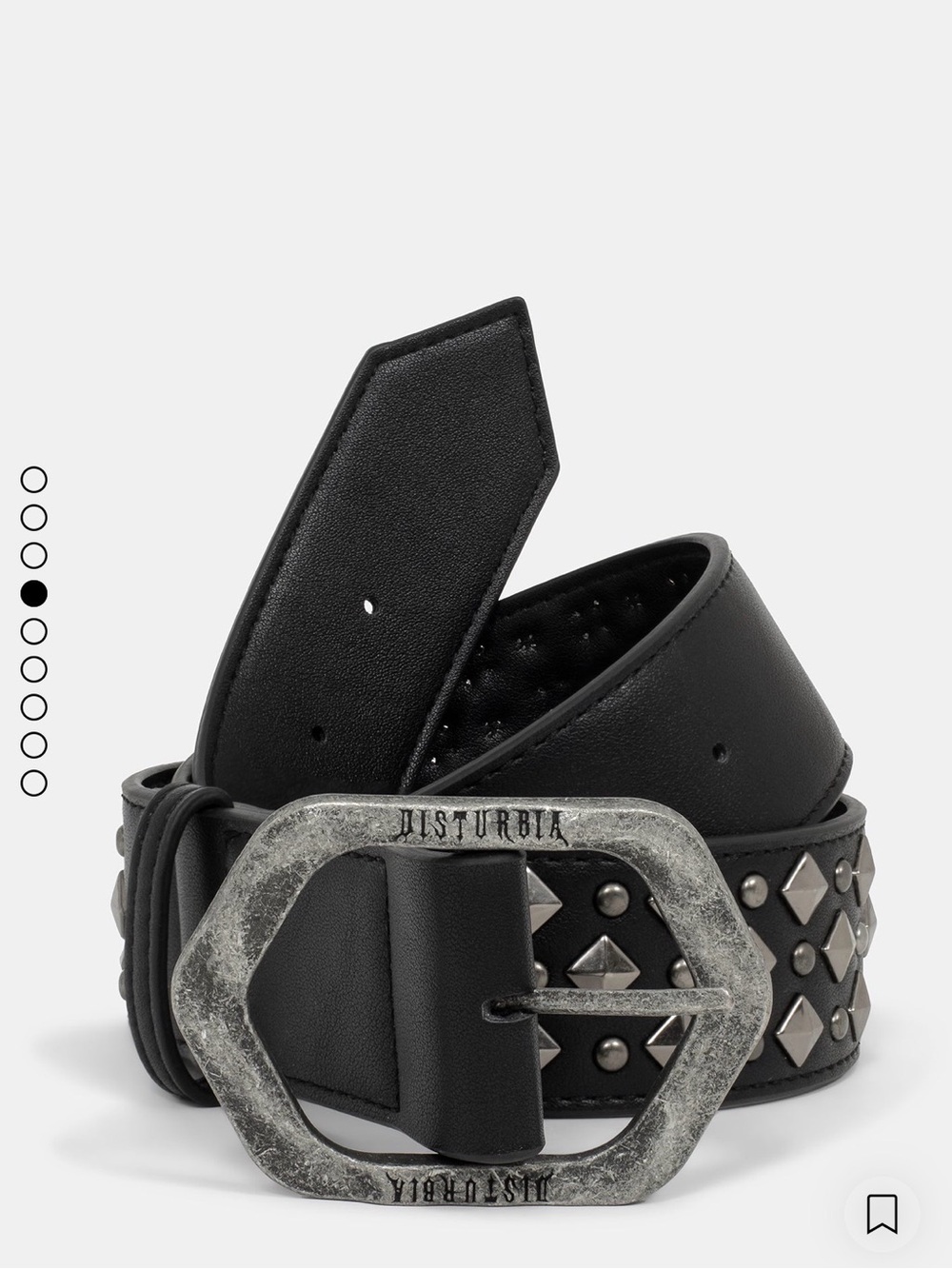 Disturbia Black Studded Leather Belt